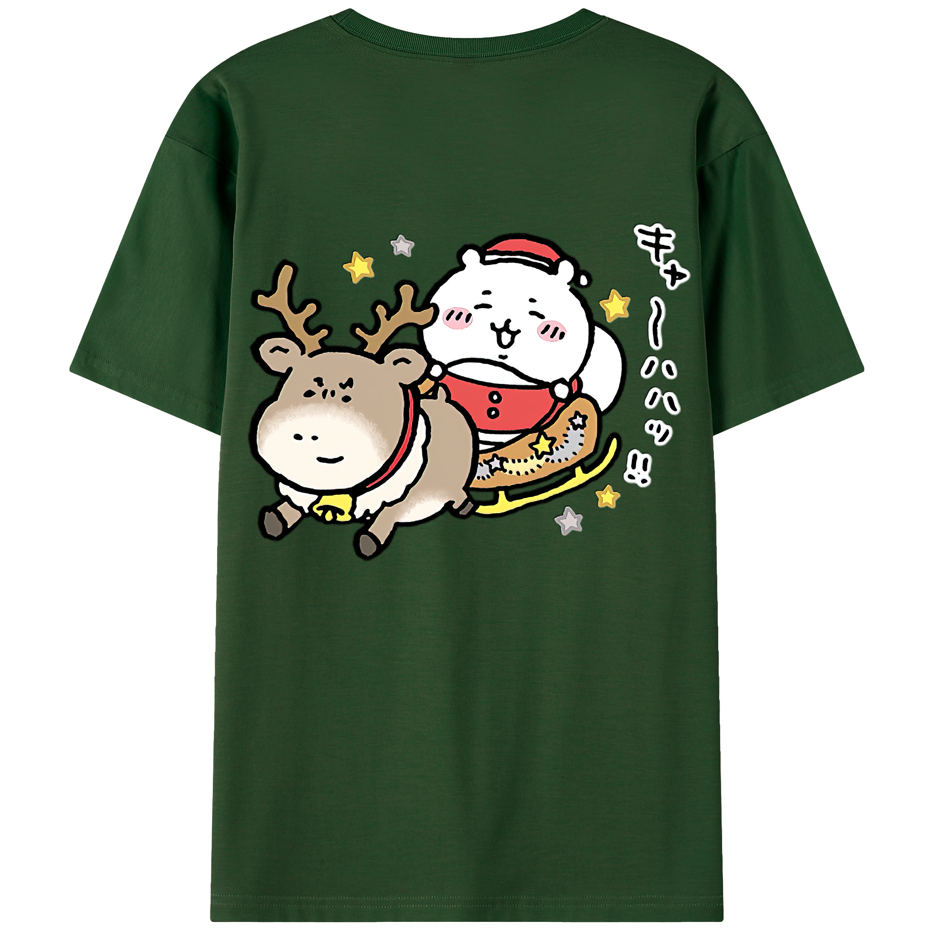 （画像用） ちいかわ ちいかわ Chii-kawa chiikawa 綿100％半袖Tシャツ（背面プリント）